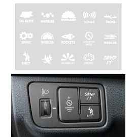 iolory Car Stickers and Decals,Car Decor,Car Accessories Interior,Novelty Automotive Decals for Dash Switch Vinyl Stickers with 15 Patterns,Automotive Control Stickers,Suitable for Most Vehicles