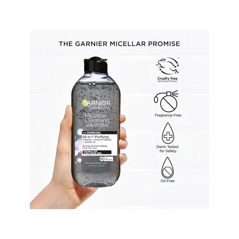 Garnier Skinactive 미셀라 클렌징 젤리 워터, 정화 올인원 워터, 2팩