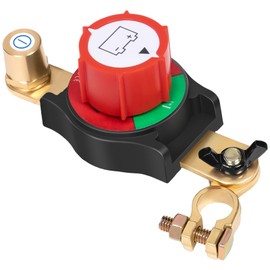 Battery Disconnect Switch Negative 12V-48V Top Post Battery Disconnect Switch, Heavy Duty Master Power Cut Off Isolator, Waterproof Battery Kill Switch for Cars, Trucks, RVs, Marine, Boats, ATV/UTV