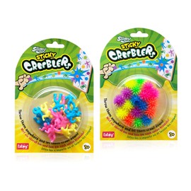 Slimy Sticky Creeblers & Heros Twin Pack - Original Wall Crawler, Sticky Window Runner, Creeblers & Heros, Sensory Anti-Stress Fidget for Children (from 3 Years)