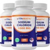 Vitamatic 3 Pack Sodium Chloride 1000mg, 365 Tablets