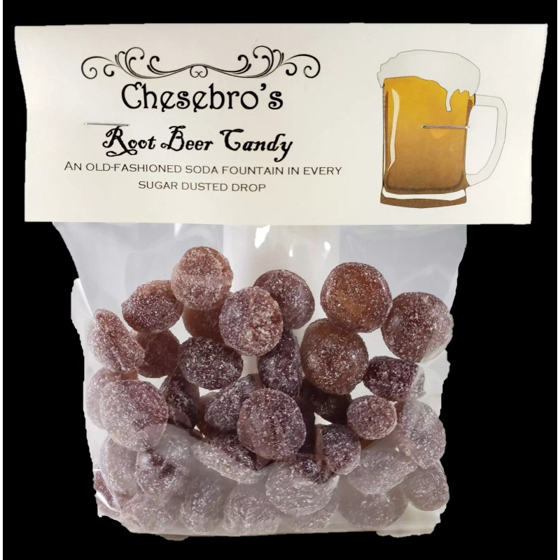 Chesebro's Root Beer Hard Candy Drops 4.5 Ounces