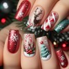 Christmas Press on Nails Medium Square Glue on Nail with