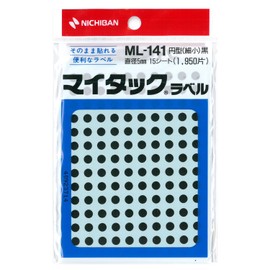 Nichiban ML-1416 ML-1416 Color Label 0.2 inch (5 mm) Black
