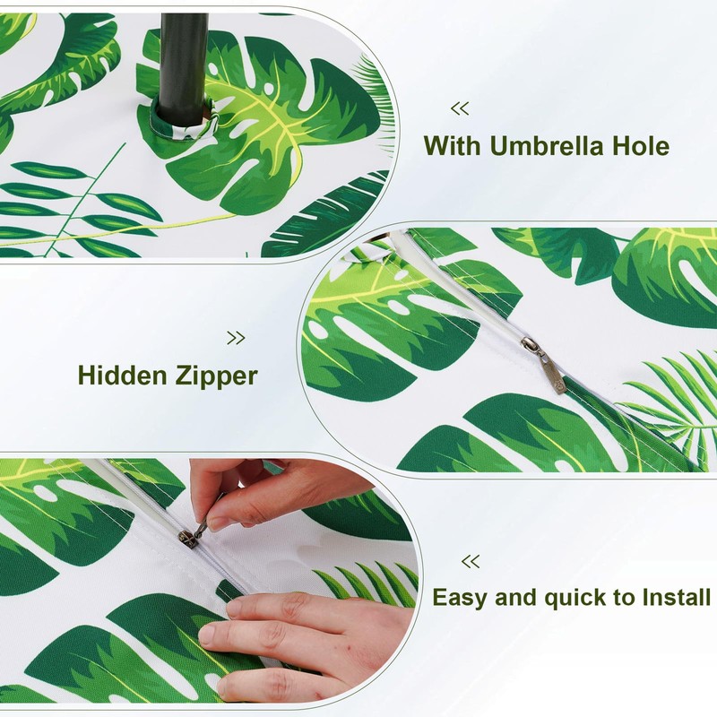 Eternal Beauty 60''X84” Rectangle Tablecloth Waterproof Outdoor Tablecloth with Umbrella