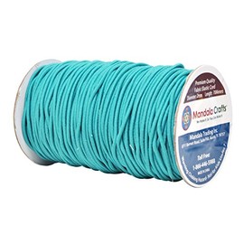 Mandala Crafts 2mm Aquamarine Elastic Cord for Jewelry Making - 76 Yds Stretchy Cord Round Elastic Strings for Bracelets Making - Stretchy String for Crafts Beading