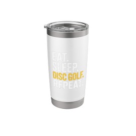 Eat Sleep Repeat Frisbee Golf Player Disc Golf Stainless Steel Insulated Tumbler
