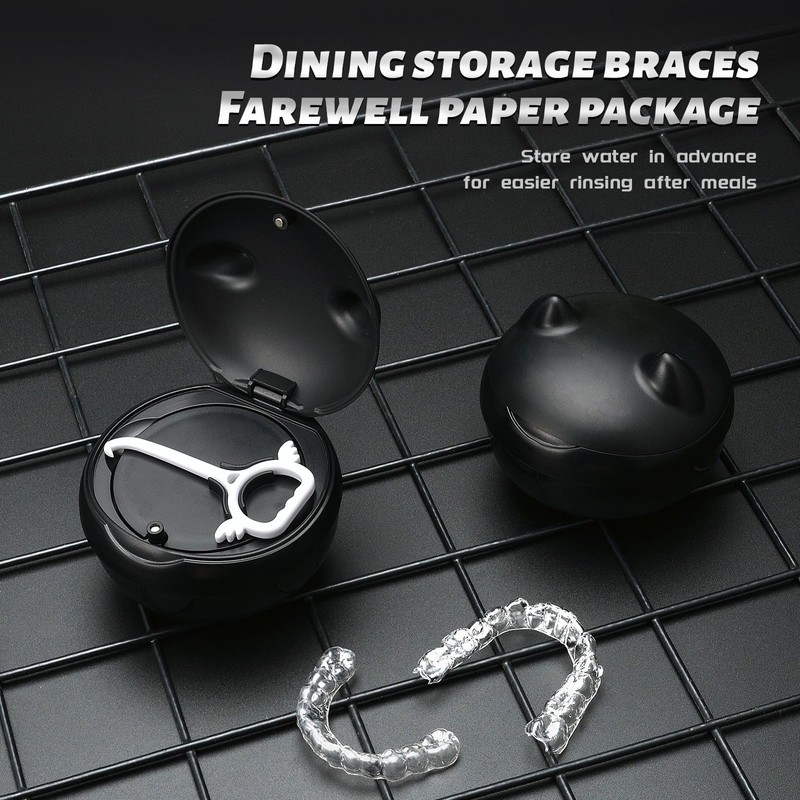 Gaboolo Retainer Case for Cleaning,No-Leak Mouth Guard Cute Travel Retainer