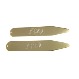 Kiola Designs Gold Toned Etched Mathematical Function of X Collar Stays
