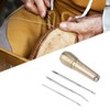 3 Needles Sewing Awl, Vintage Copper Handle Drilling Awl Hand