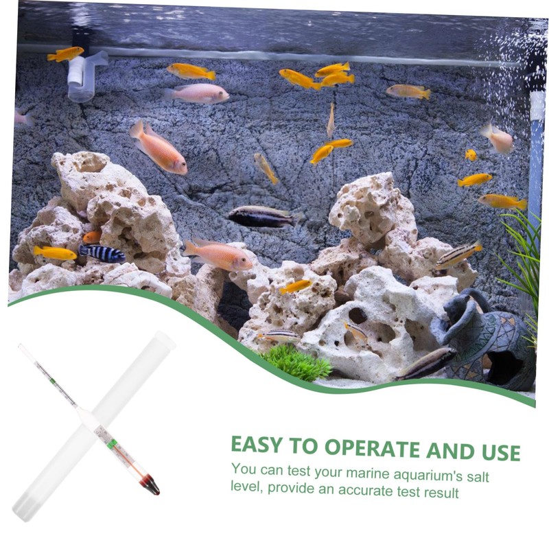 NOLITOY 1set Aquarium Accurate Fish Tank Hydrometer for Seawater Testing
