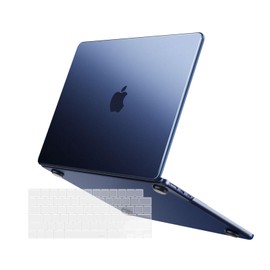 MOSISO Compatible with MacBook Air 13 inch Case 2024 2023 2022 M3 A3113 M2 A2681, Ultra-Thin Slim Natural Original Color Plastic Hard Shell&Keyboard Skin for MacBook Air 13.6 inch Case, Midnight Blue