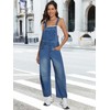 MAOECO Barrel Overalls Denim Jumpsuits for Women Casual Loose Baggy