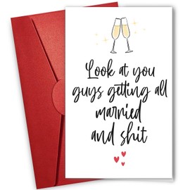 NewEleven Wedding Gifts For Couples 2026 - Funny Wedding Card For Bride And Groom, Newly Wed Gifts For Couple - Meaningful Present From Friend And Family - Greeting Card