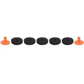 7Pcs Drum Felt Pad Kit Black Orange Red Wear Resistant Anti Friction Cymbal Accessories(50mm （ WC75） )