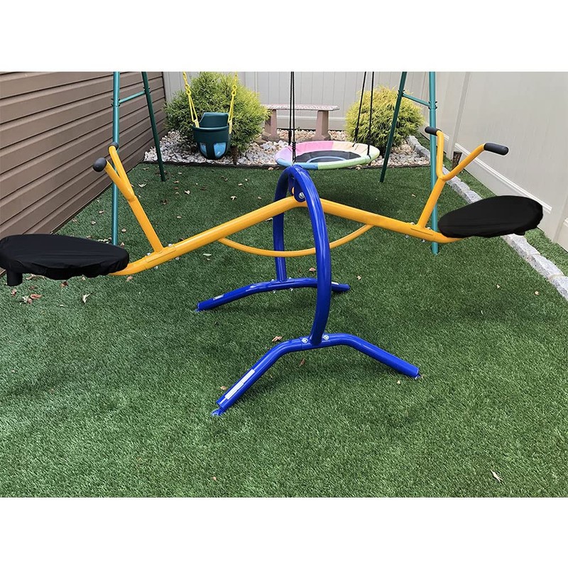 YardJoyliz 2pcs Waterproof Protective Teeter-Totter Home Seesaw Seat Cover, Black,