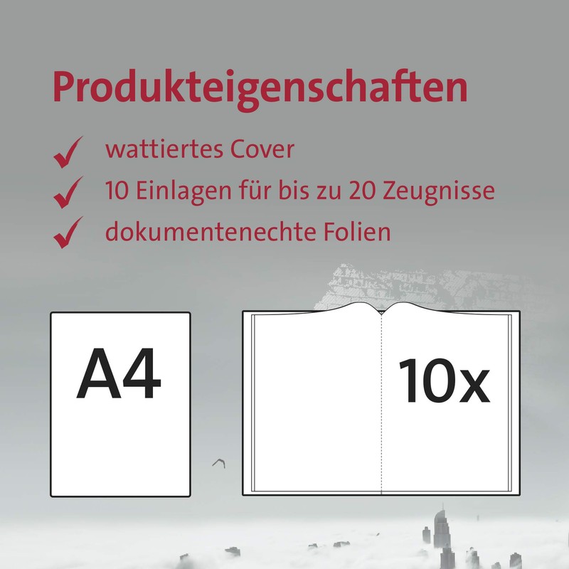 ROTH Certificate Folder "Flow" Motif with 10 Pockets A4