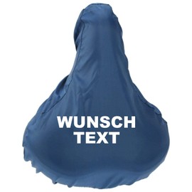 ShirtInStyle Premium Protective Cover Saddle Protector with Your Desired Text, Bicycle, Protection, Cover, Cover, Blue