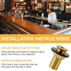 Drip Tray Drain Assembly, 2" Brass Drain Fitting with 1/2"
