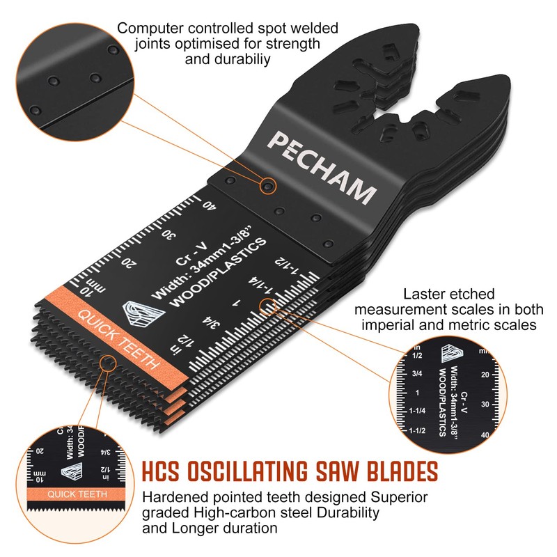 PECHAM 22-Piece Multifunctional Tool Blades