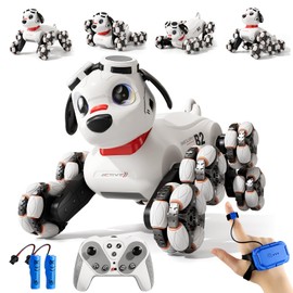 BLF FUN Remote Control Robot Dog Toy, Robot Pet Dog for Kid Boys 8-12, 8WD Gesture Sensing Rc Stunt Car with Light and Music, Toys Birthday Gifts for Boys Age 8,9,10,11,12