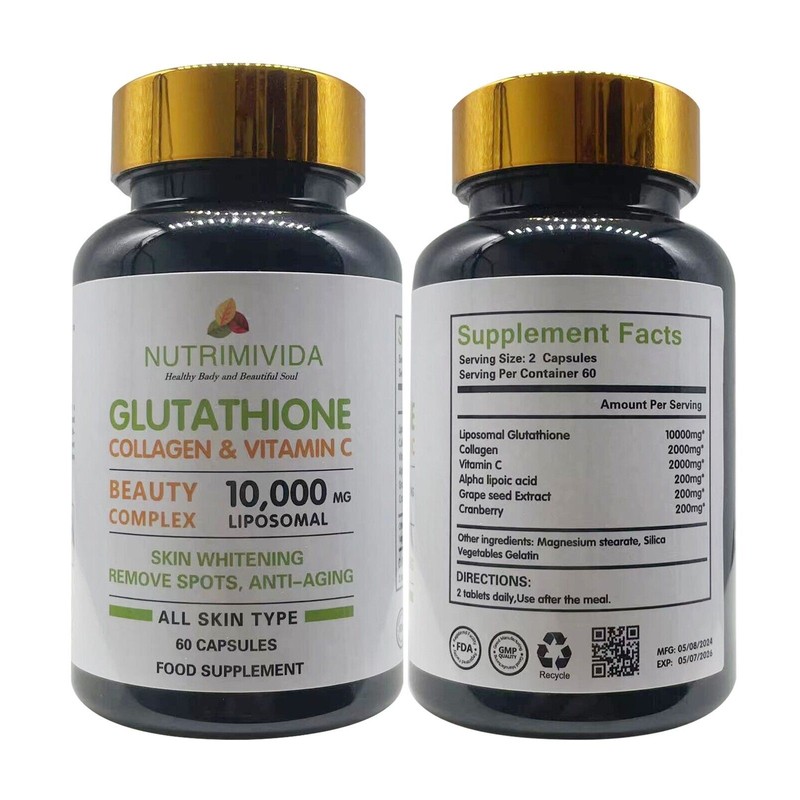 Nutrimivida Liposomal Glutathione 10000mg - 60 Capsules - Master Liver