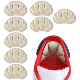 Kecartu 4 Pairs Heel Cushions for Back of Heel, Premium Shoes Heel Pads Inserts Grips for Women Men, Soft Heel Protectors for Shoes That are Too Big, Non-Slip, Pain & Blisters Prevention, Beige