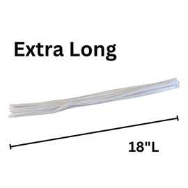 Pack of 108 Extra Long Pipe Cleaners for Arts and Crafts, Bow Making, Cleaning Small Nooks and Crannies, and More - Flexible 18 Inch Longer Size Chenille Stem Fuzzy Sticks