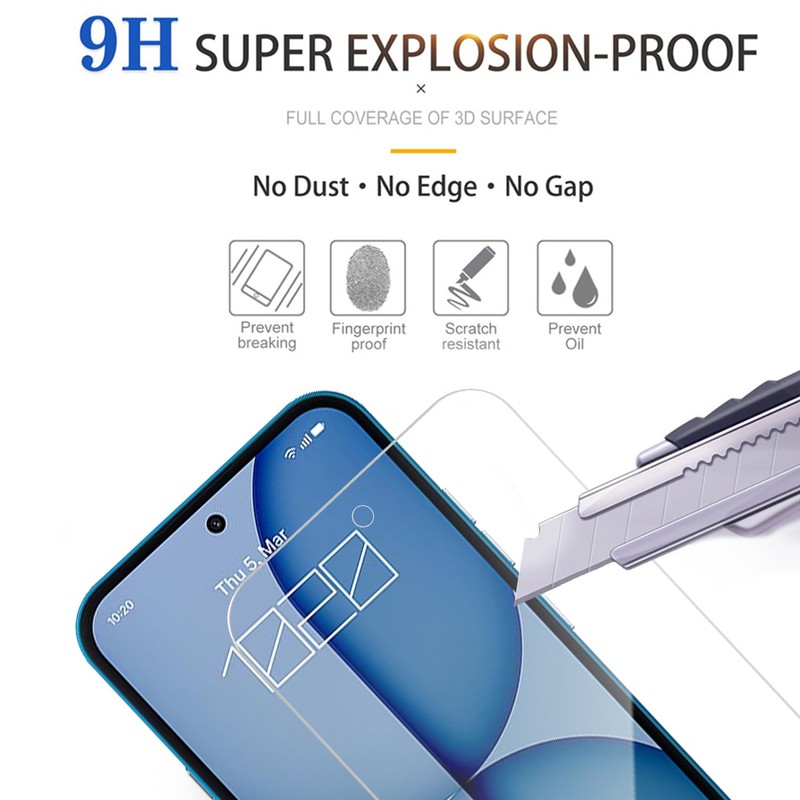 Lokyoo 3 Pack Screen Protector for Nothing Phone（4a）[Fingerprint Unlock Support],Ultra