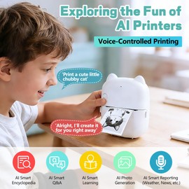 NANSIKE AI Voice Sticker Printer - Mini Portable Thermal Stickerbox Printer