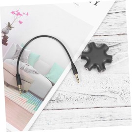 MERRYHAPY 2pcs in-one 6 Port Headphone Jack Splitter 5 Way Audio Splitter Connector for Group Music Black