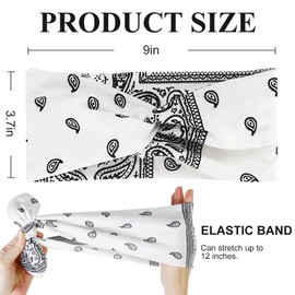 pclapora 4 Stück Haarband, Stirnband Damen, Haarbänder Damen Breite Elastische Weiche, Sommer Boho Stirnband Print Haarschmuck, Haarbänder für Alltag Yoga Sport Fitness