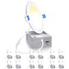 Ensenior 12 Pack 4 Inch LED Recessed Light, Dimmable, 2700K-5000K