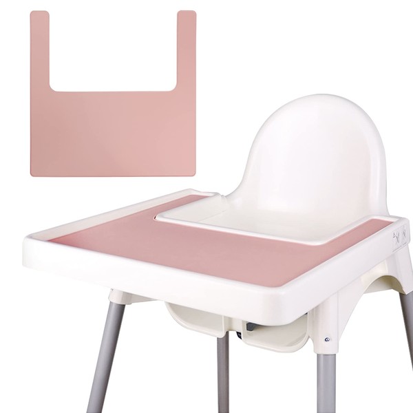 High Chair Placemat, Durable for IKEA High Chair Placemat, Clean and Hygienic, Suitable for IKEA Antilop Highchai, for Toddlers and Babies (Pink)