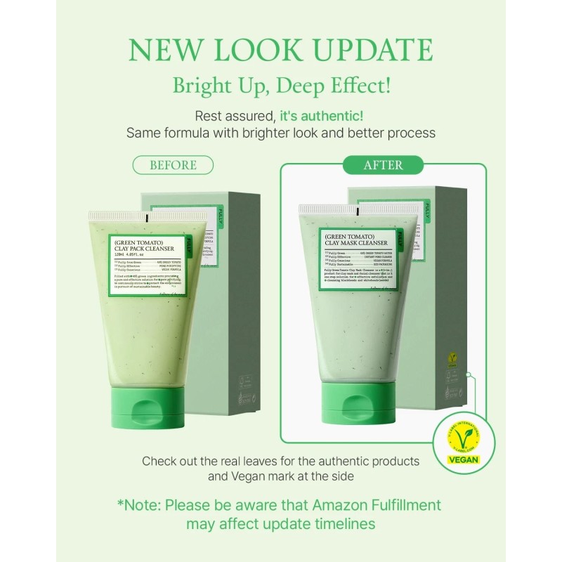 FULLY Green Tomato Pore Detox Clay Mask Cleanser 120ml