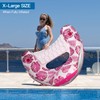 COOLCOOLDEE Pool Float with Canopy, Cup Holder - XL Pool