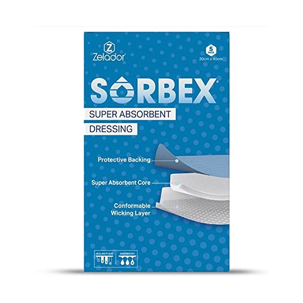 Sorbex Sorbex Super Absorbent Dressing Pad for Moderate to Heavy