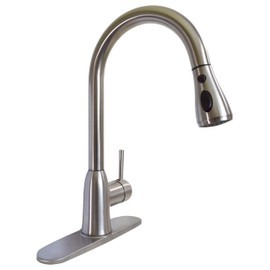 Phoenix PF231466 Premium Slimline Single Handle with Power Boost Pull Down Kitchen Faucet - Brushed Nickel