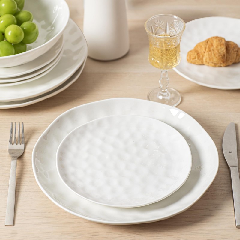 HOMBENE Dessert Pasta 8 Inches Set for 6, Sun-glitter Style,