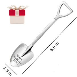 Gifts for Dad, Fathers Day Gifts from Daughter, Ice Cream Shovel for Christmas Gifts for Dad, Gifts for Men Funny Engraved Stainless Steel Spoon Shovel, Fathers Birthday Gifts(Black)
