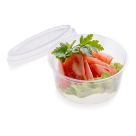 Restaurantware Basic Nature 12 Ounce Deli Containers 500 Meal Prep Containers - Lids Sold Separately PLA Plastic Disposable Food Containers For Holding Snacks Salads And Desserts