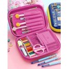 Gxdamxz Pencil Case Girls 3D Pencil Case Lock Unicorn Children