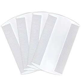 FTONOM5 4PCS Lice Comb for Lice Removal Head Lice Combs for Kids Durable Double Sided Nit Detection for Kids Adults and Pets Adults White