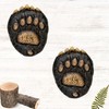 BestGiftEver Cabinet Drawer Pull Knob in Black Bear Paw Style
