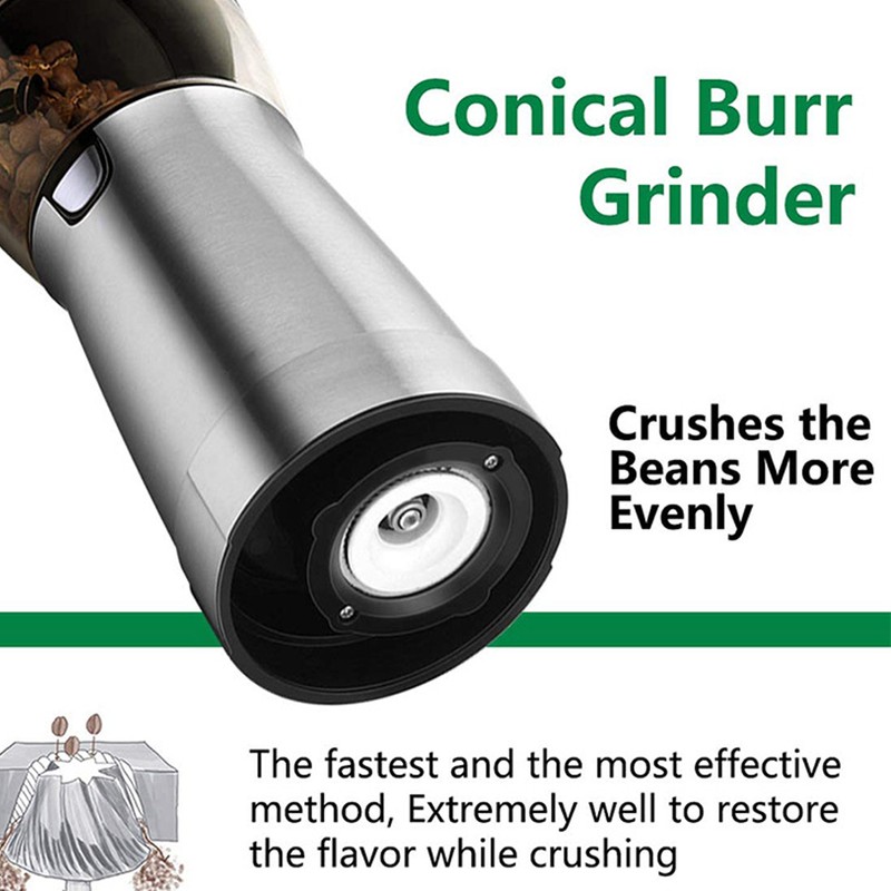 Stainless Steel Electric Grinder USB Charging Automatic Pepper Coffee Bean