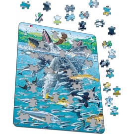 Larsen Puzzles Humpback Whales 140 Piece Children's Jigsaw Puzzle