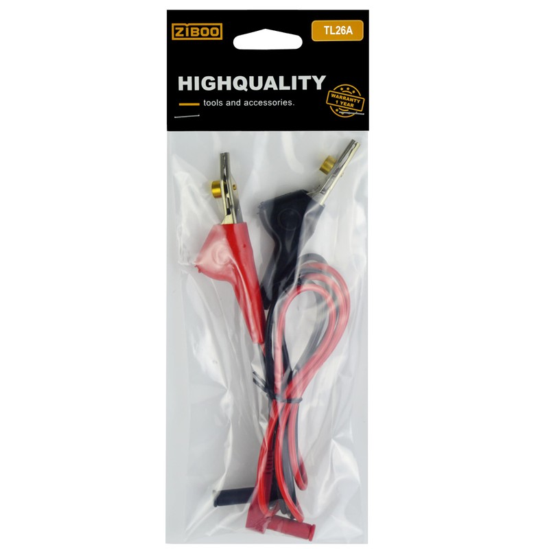 ZIBOO ZB26A 40-Inch 5-Way Test Lead Set，4mm Shrouded DMM Plug