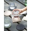 soil D347 BK Diatomaceous Earth Coasters, Large, Square, Set of