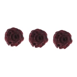 FOMIYES 3pcs Flower Design Hair Bun Clip Synthetic Updo Clip Wig for Women Easy Bun Wine