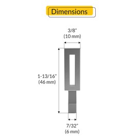 BRIXWELL Door Handle Keeper for Patio, Sliding, and Screen Doors, Metal Construction, Gray Finish, 1-13/16" Height, 3/8" Width, 7/32" Base Width, Compatible with Door Latch and Strike Hardware